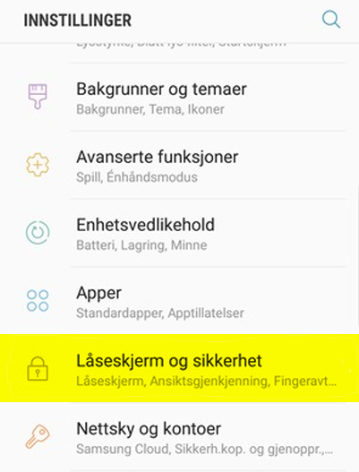 android-1-instillinger